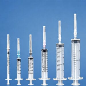 Disposable Sterile Syringe (Flat-tip and threaded) (With or without needle)